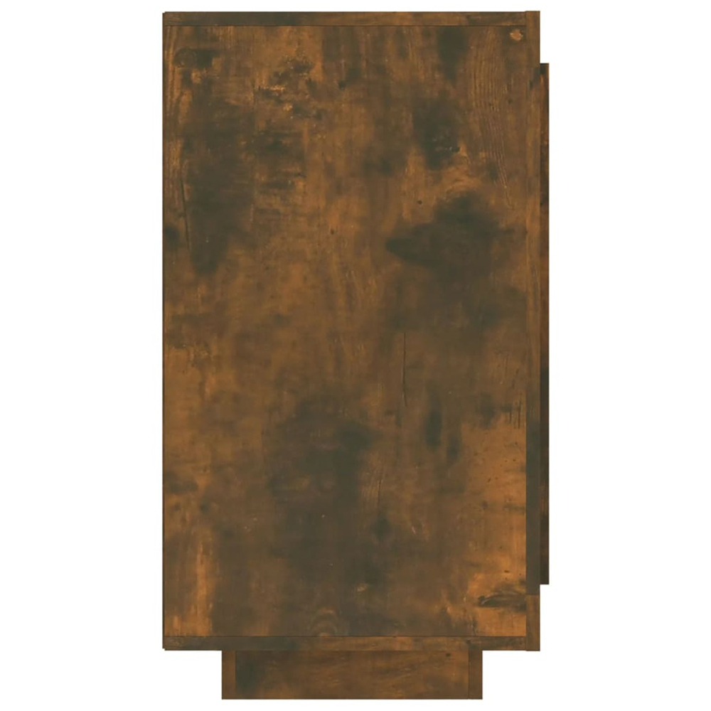 vidaXL Single Door 2 Shelf Smoked Oak Sideboard Image 6