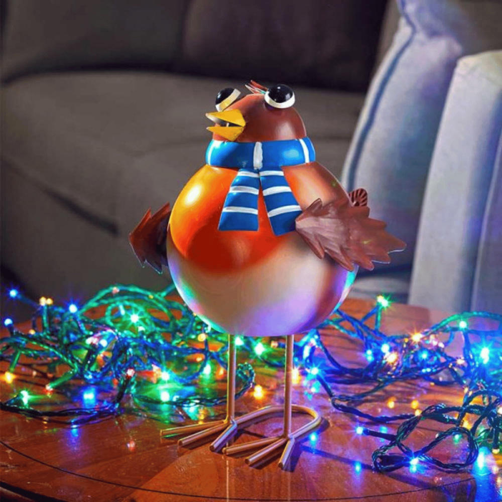 Premier Wobbling Rocking Robin Christmas Decoration 25cm Image 2