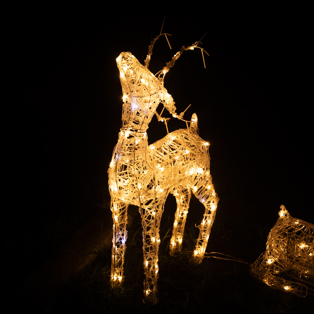 The Christmas Centre 260 LED Pre-Lit Soft Acrylic Light-Up Reindeer 3 Piece Image 5