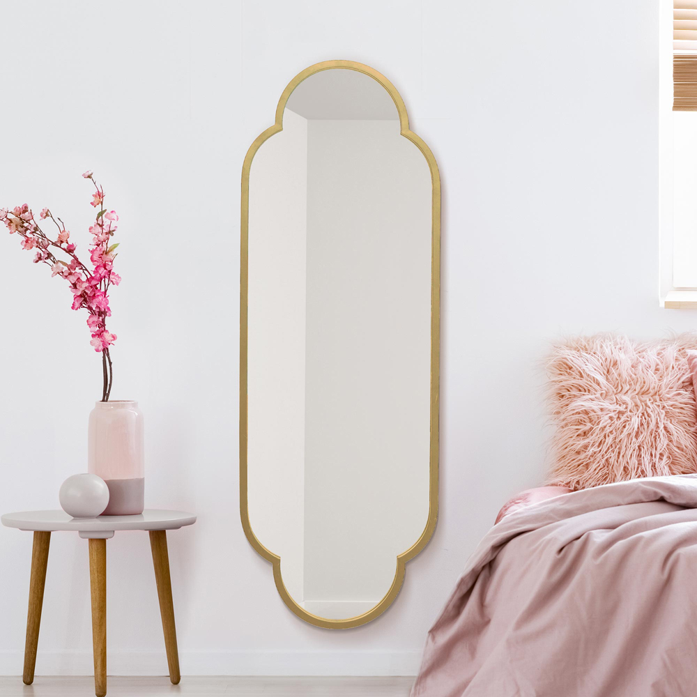 MirrorOutlet The Duplici Gold Metal Double Arched Oval Wall Mirror 150 x 52cm Image 7