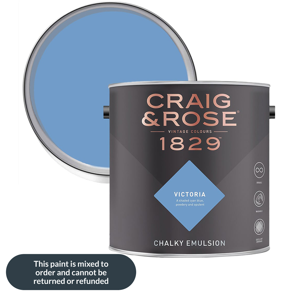 Craig & Rose 1829 Vintage Walls and Ceilings Victoria Chalky Matt Emulsion Paint 2.5L Image 1