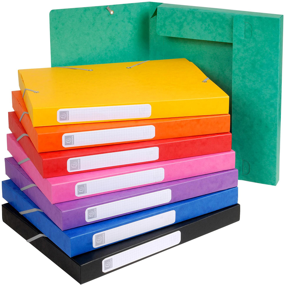 Exacompta Assorted Colours Pressboard A4 Box File 25mm 25 Pack Image 2