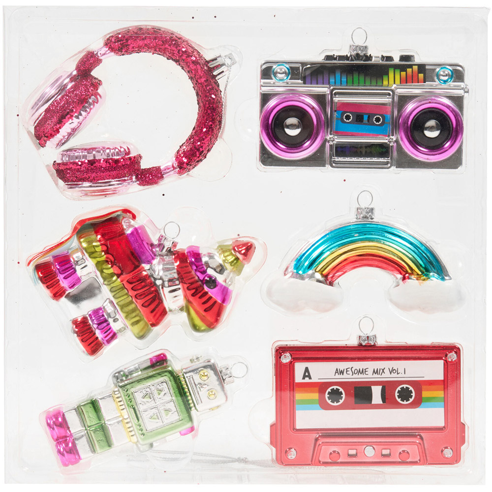 Set of 6 Fun Colourful Decorations Image 1