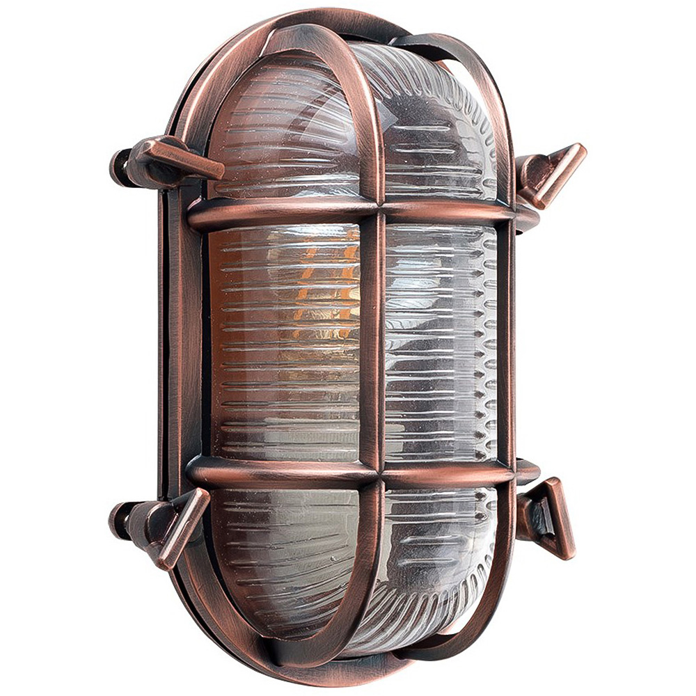 ValueLights Bow Copper Outdoor Wall Bulkhead Light Image 1