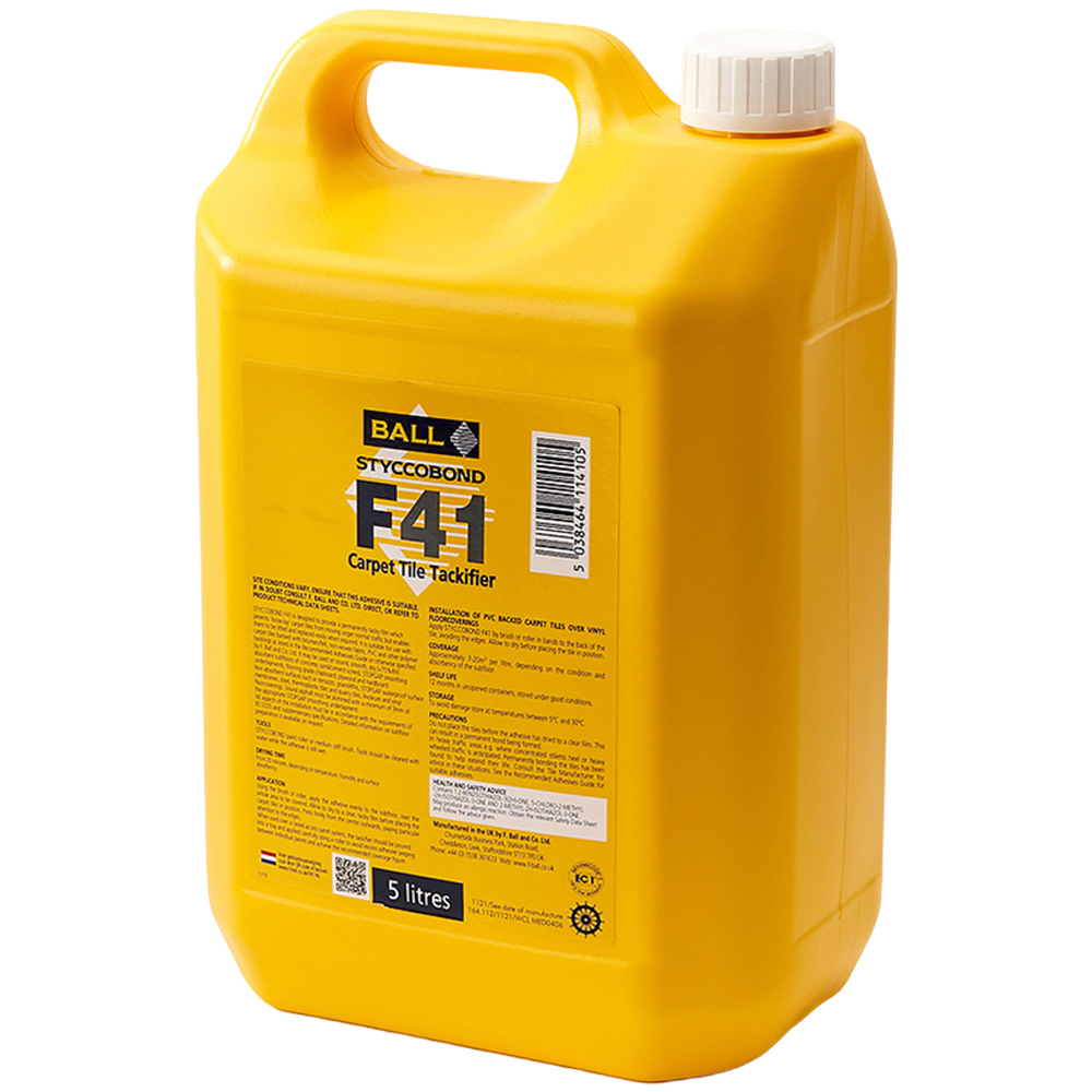 F.Ball Styccobond F41 Carpet Tile Tackifier 5L Image
