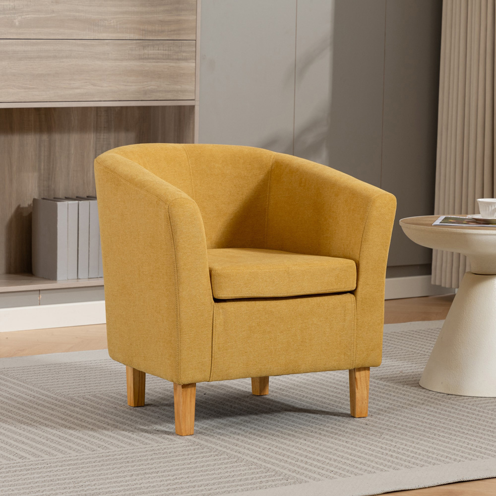 Artemis Home Millie Yellow Fabric Accent Chair Image 4