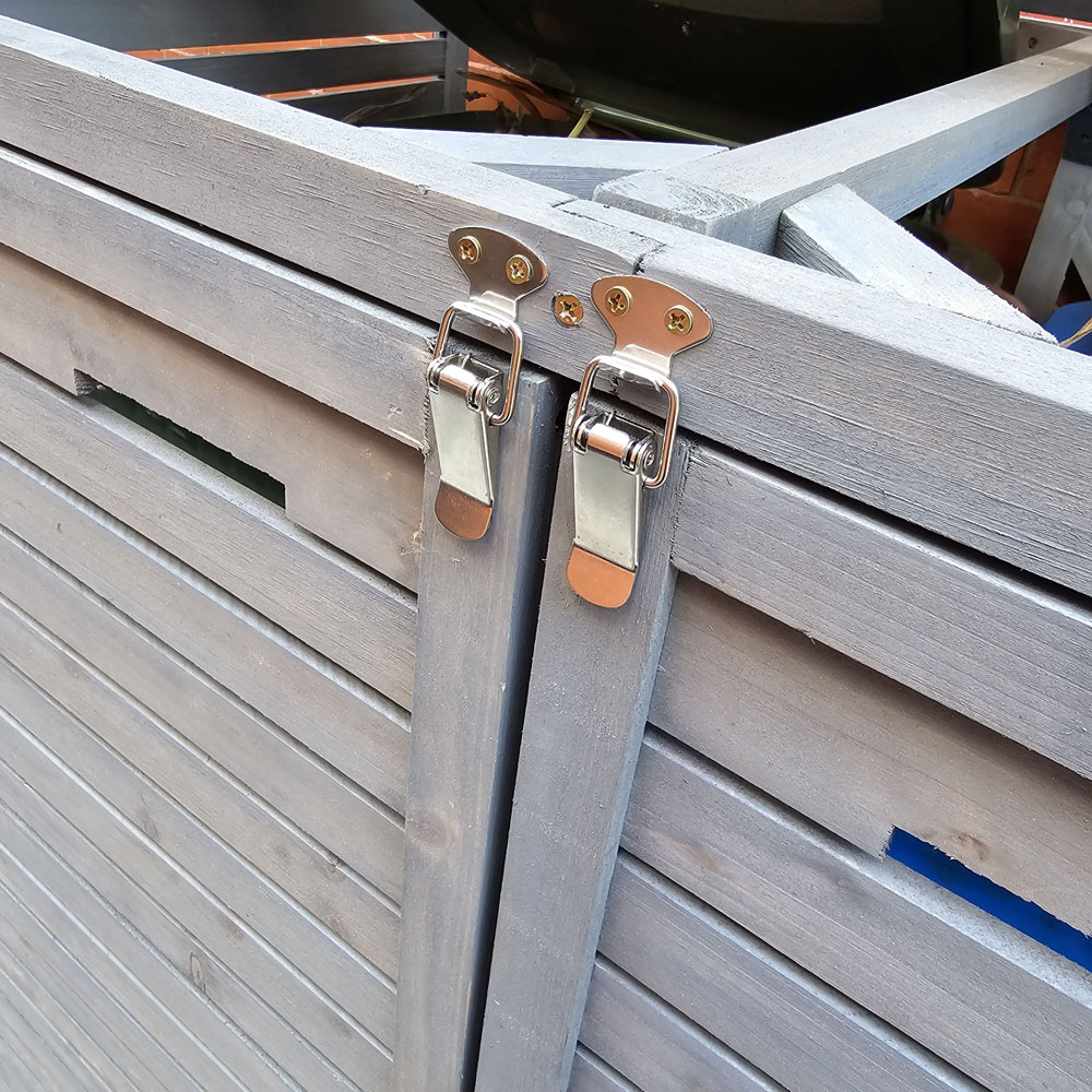 Samuel Alexander 4.4 x 3.7ft Grey Bin Storage Shed with Back Panels Image 5