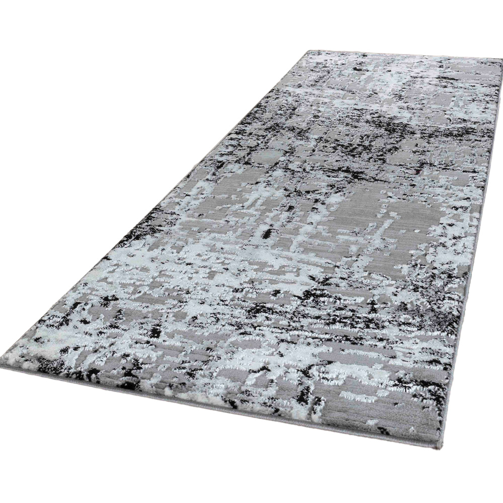 Desire Rugs Serenity Black Abstract Lines Rug 60 x 220cm Image 1
