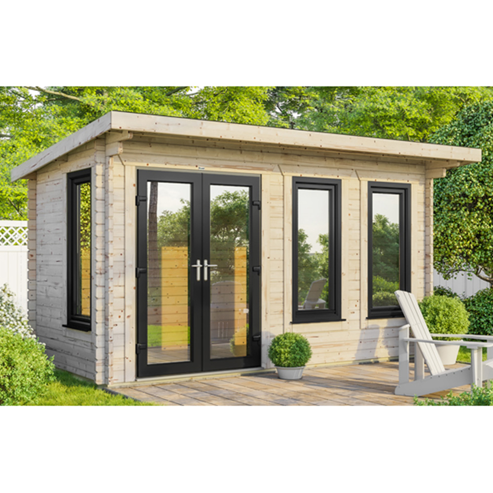 Power Sheds 16 x 8ft Left Double Door Pent Log Cabin Image 9