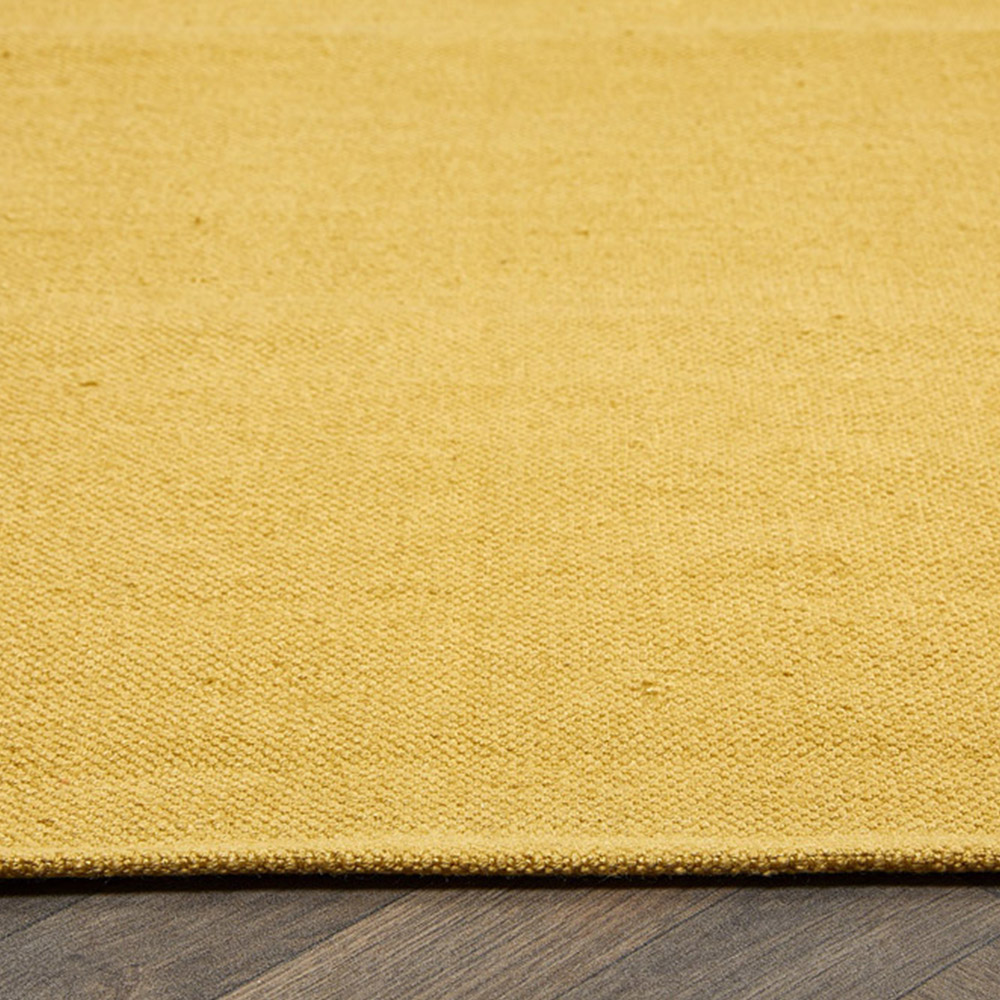 Hug Rug Gold Plain Woven Rug 80 x 150cm Wilko