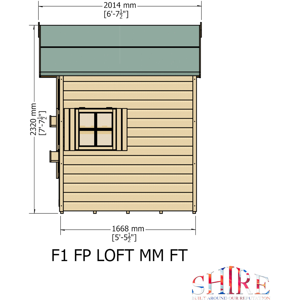 Shire Loft Playhouse 2390 x 1790mm Image 7