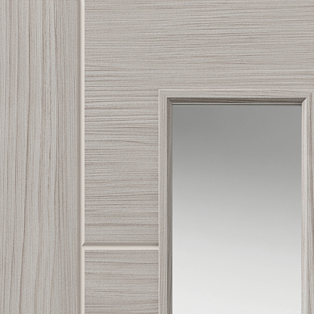 JB Kind Tigris Light Grey Glazed Finished Slim Internal Door 1981 x 686mm Image 3