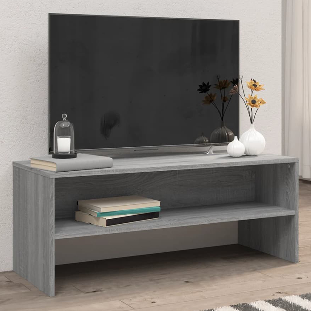 vidaXL Single Shelf Grey Sonoma TV Cabinet Image 1