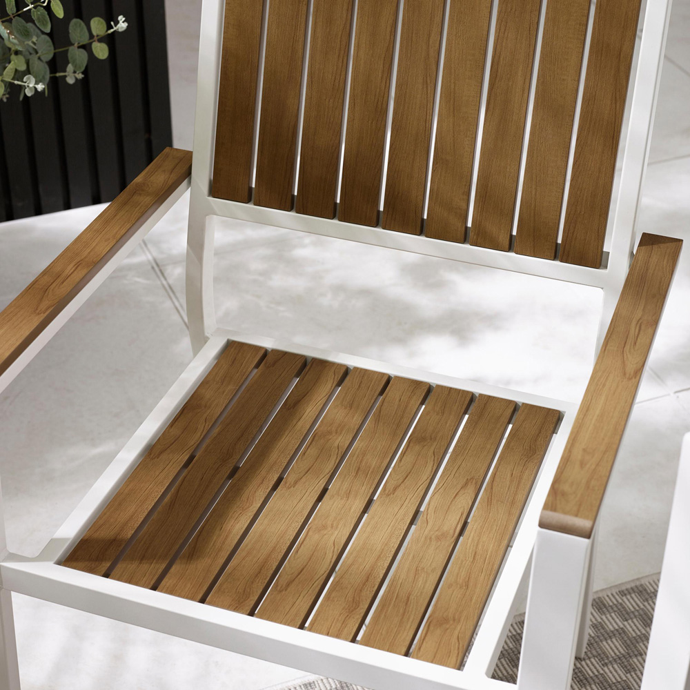 Furniturebox Bermuda 8 Seater Wooden Outdoor Dining Set White Image 3