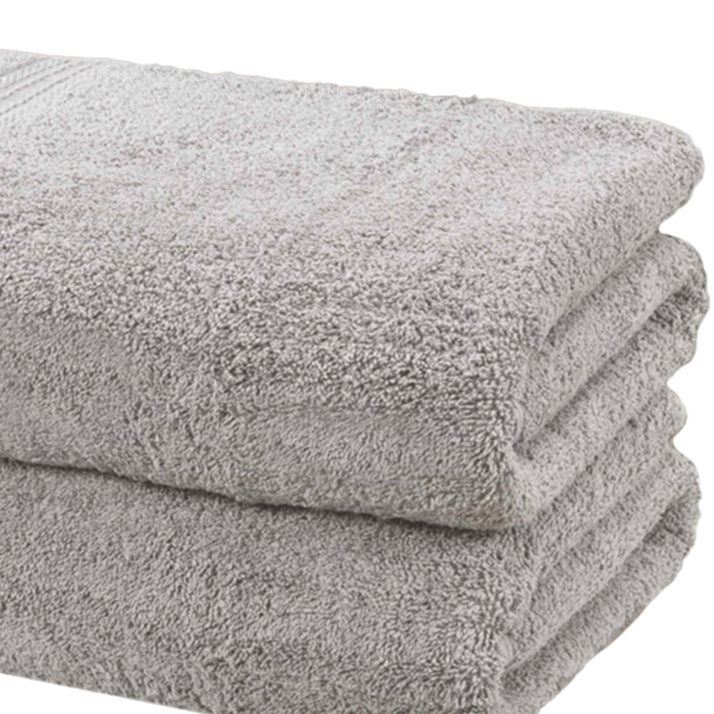 Rapport Home Royal Kensington Silver Cotton Bath Sheet Set of 2 Image 3