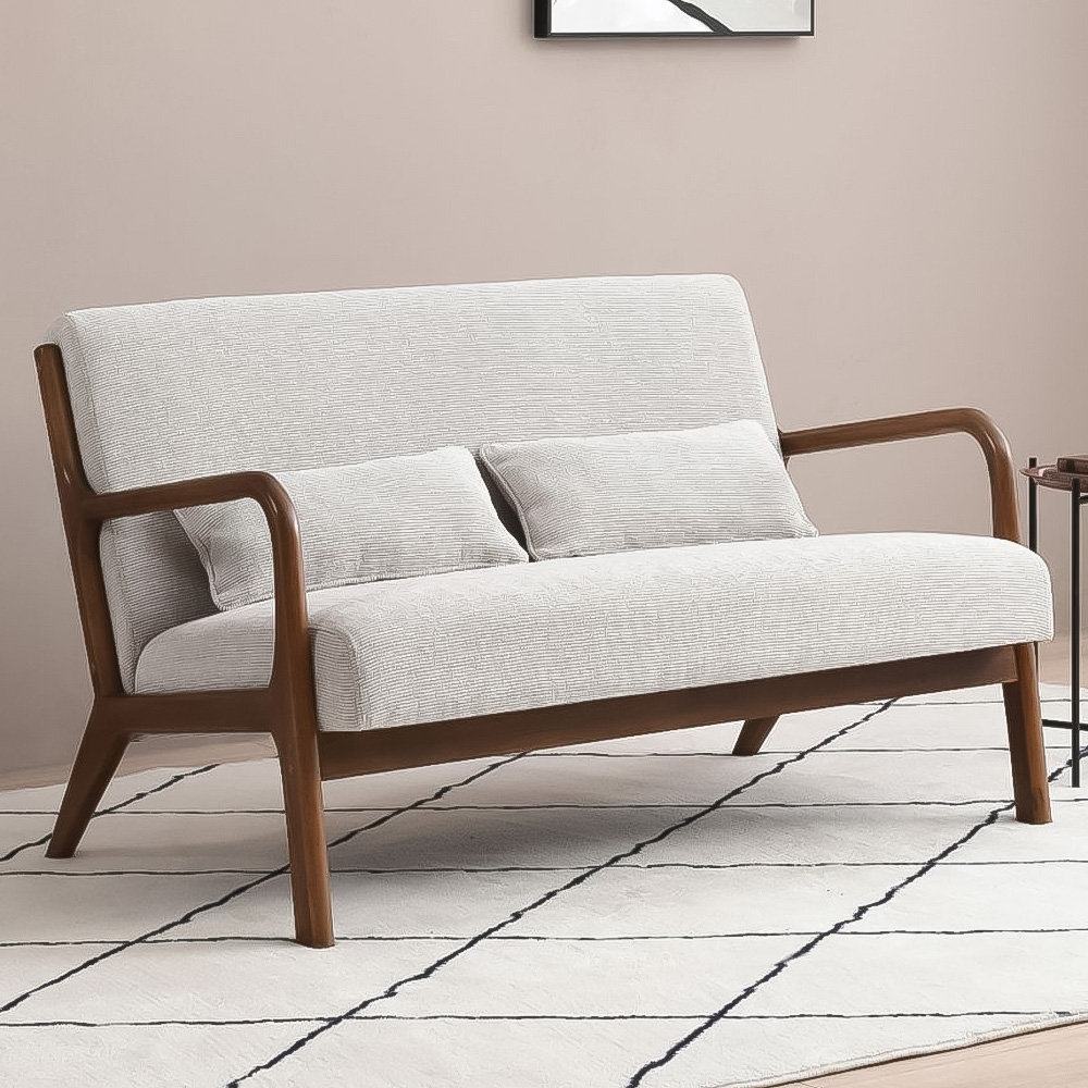 Otis 2 Seater Natural Woven Chenille Sofa Image 1