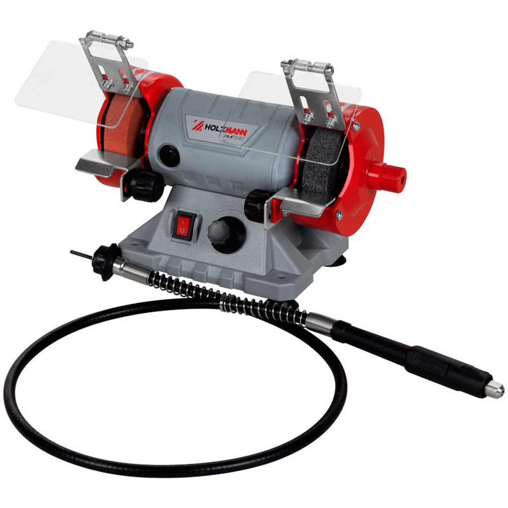 Holzmann DSM75SET 230V Multi-App Bench Grinder with Flexible Shaft and Accessory Set 75mm Image 2
