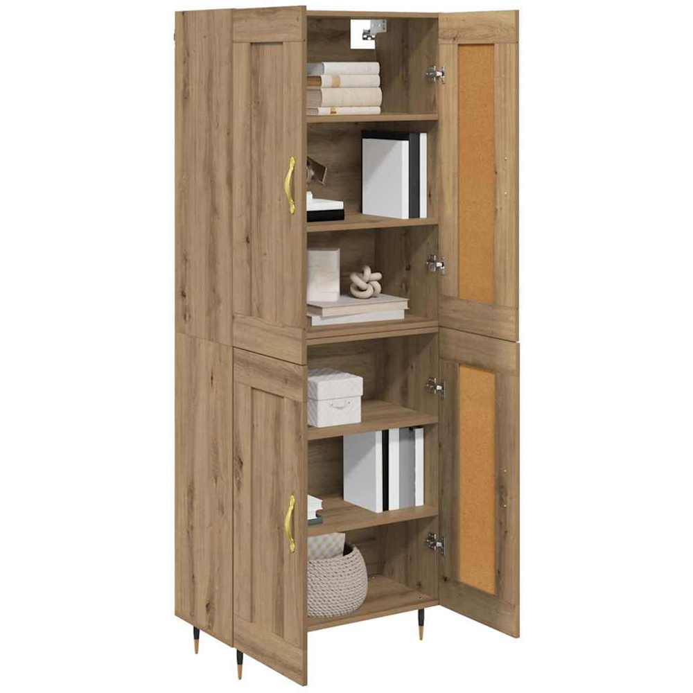 vidaXL 2 Door Artisan Oak Highboard Image 3