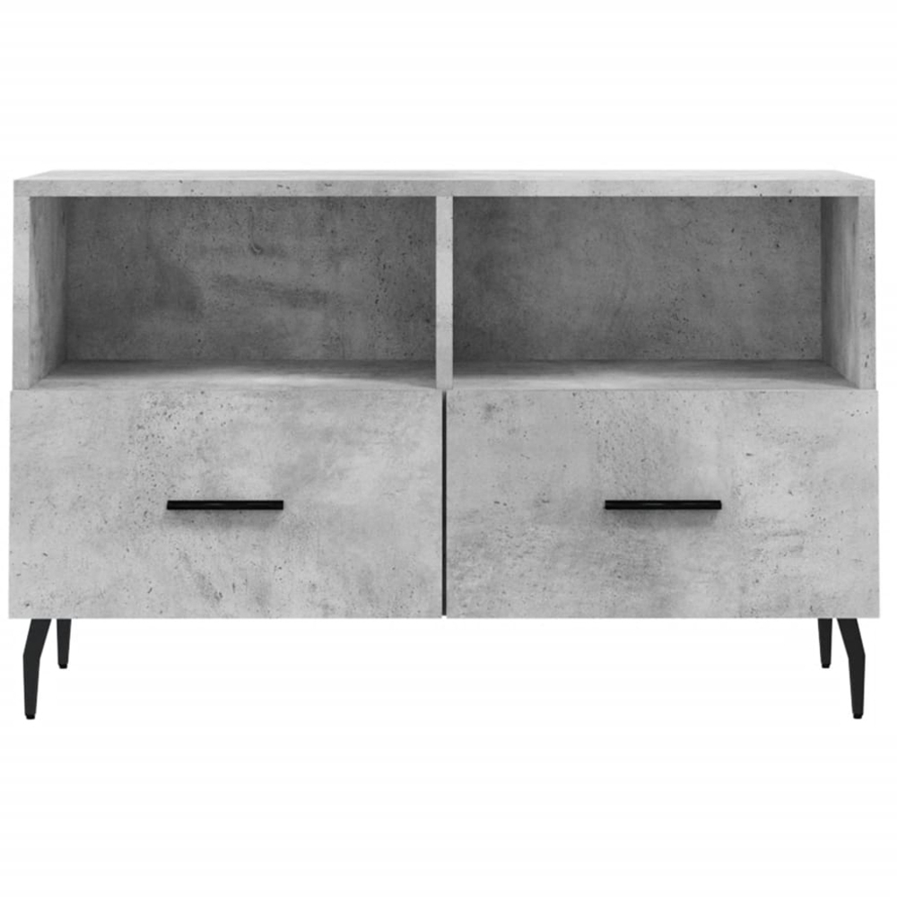 vidaXL 2 Door 2 Shelf Concrete Grey TV Cabinet Image 5