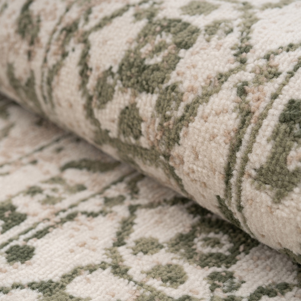Kukoon Oscar Isadora Sage Green Flat Vintage Rug 200 x 290cm Image 5
