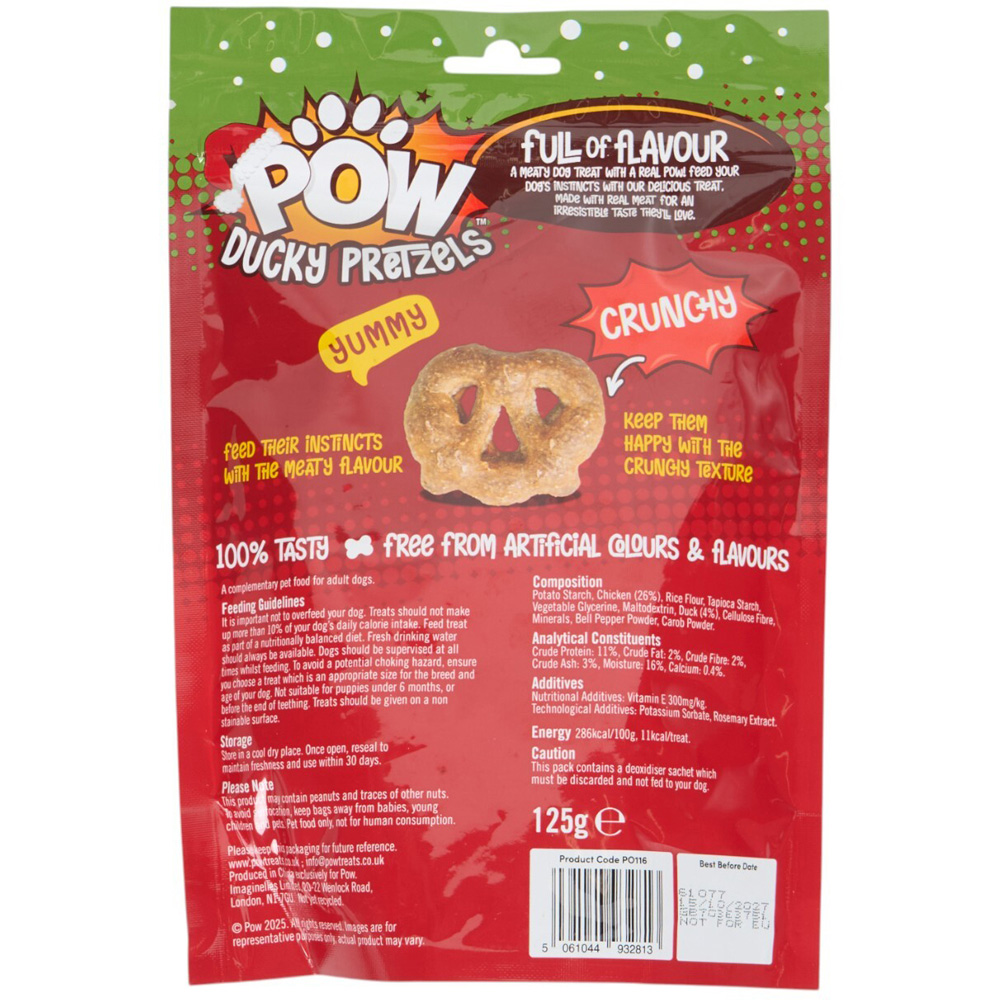 POW Meaty Ducky Pretzels Dog Treats Image 3