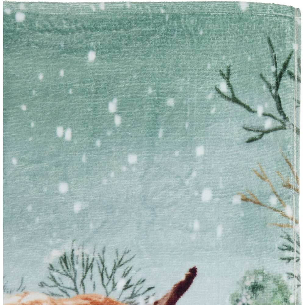 Highland Cow Winter Forest Hand Towel Image 4
