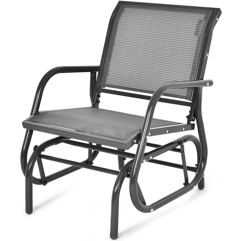 Costway Black Garden Rocking Chair Image 2