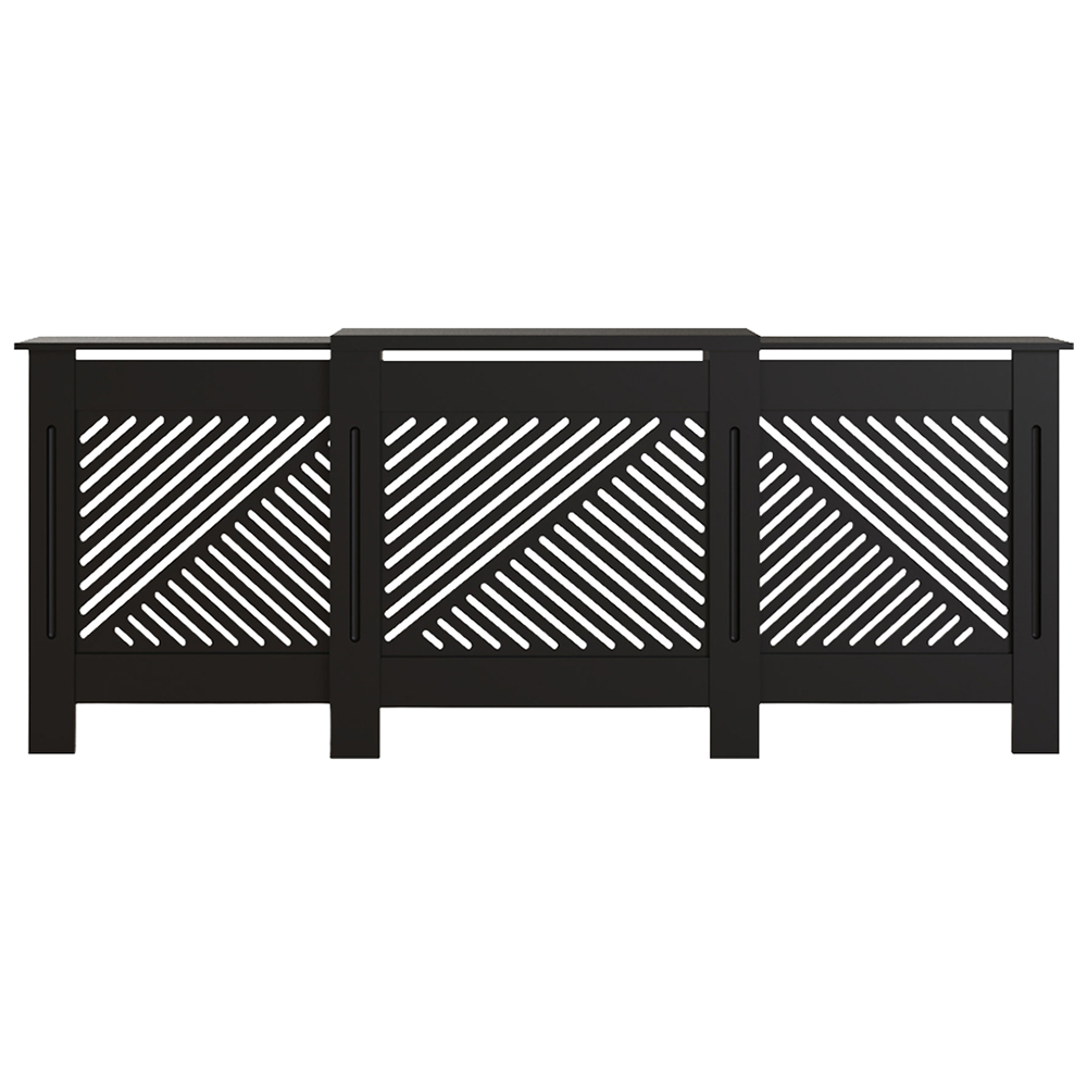 GFW Kobe Black Chevron Panel Design Adjustable Radiator Cover Image 6