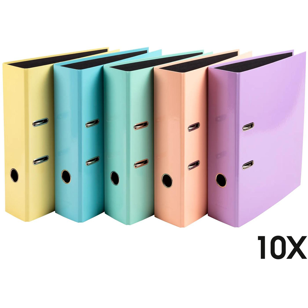 Exacompta Aquarel PremTouch A4 Multicolour Lever Arch File 10 Pack Image 7