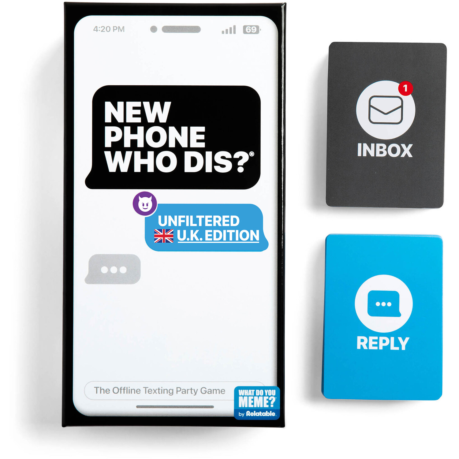 New Phone Who Dis Party Game White Image 4