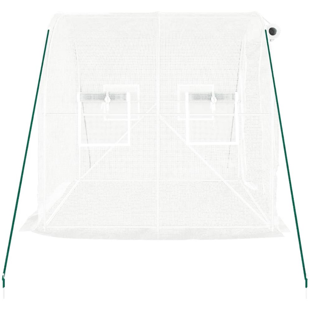 vidaXL White Polyethylene Galvanised Steel Frame 6.5 x 6.5ft Greenhouse Image 4