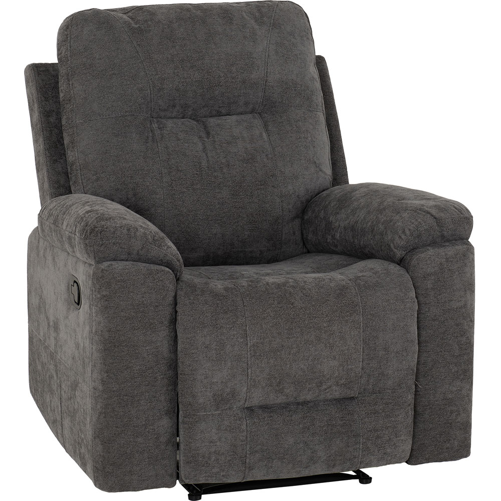 Seconique Guildford 5 Seater Recliner Grey Fabric Sofa Set Image 6