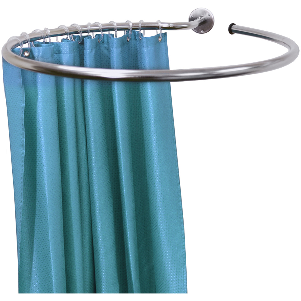 Watsons Loop Stainless Steel Circular Shower Curtain Rail with Curtain Rings Image 3