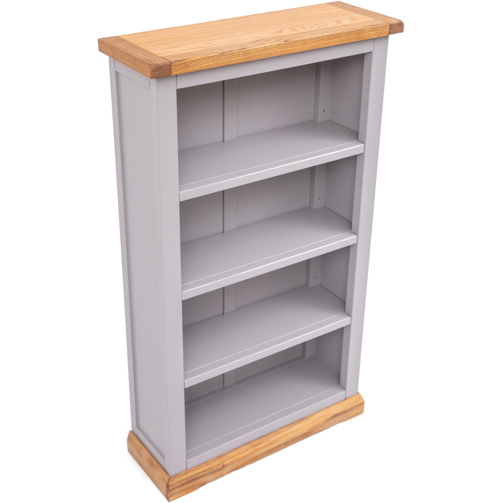 Biccari 4 Shelf Grey Bookcase Image 4