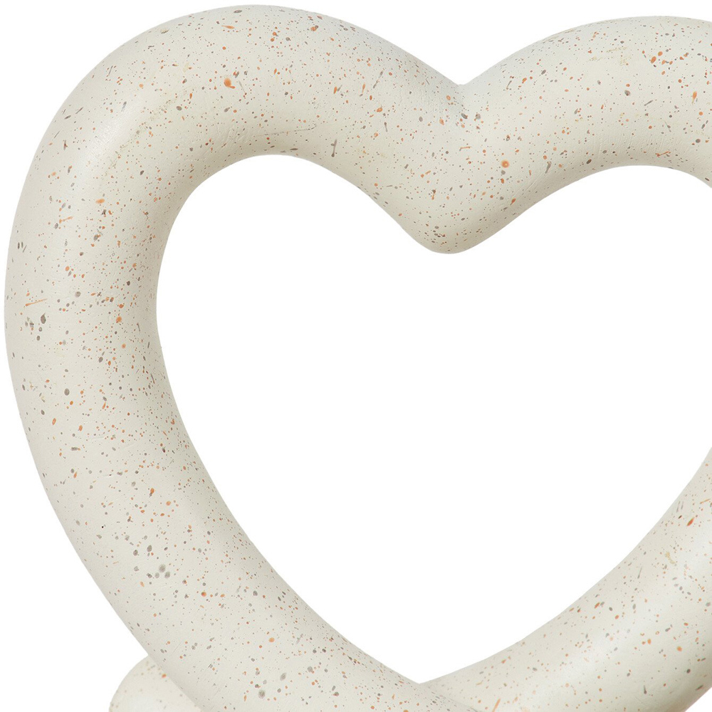 Speckle Heart Ornament - White Image 2