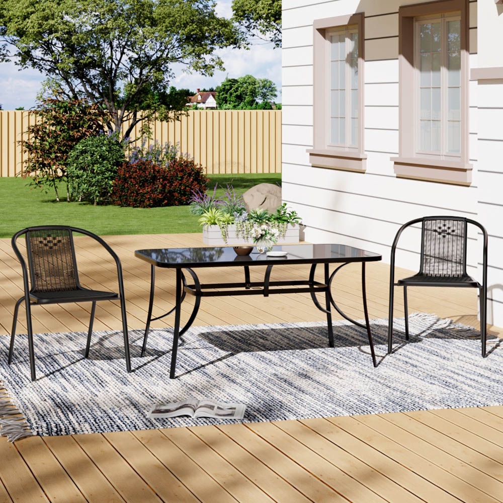 Living and Home Wicker 2 Seater Patio Set Image 5