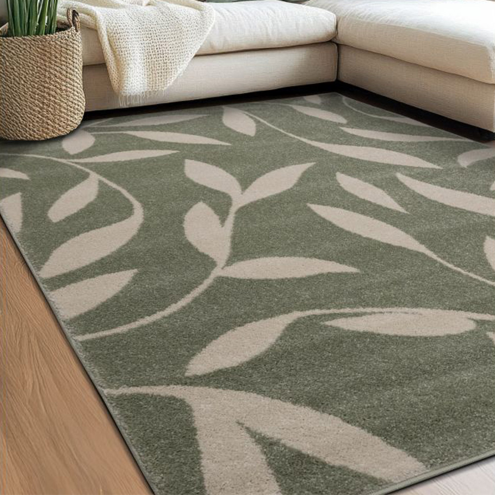 Homemaker Echo Green Leaf Rug 120 x 170cm Image 1