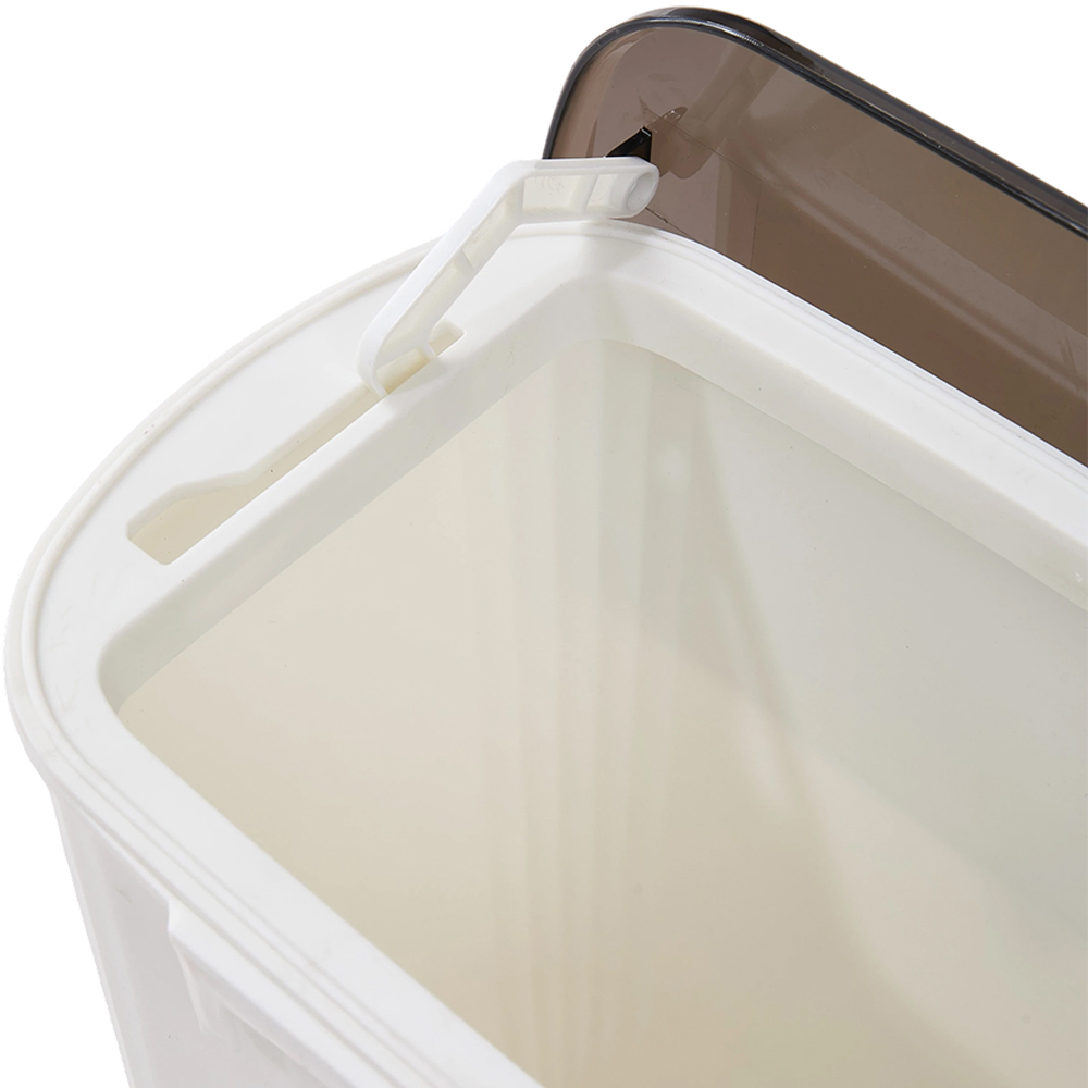 Living and Home White Wall-Mounted Waste Bin with Sealed Lid 9L Image 6