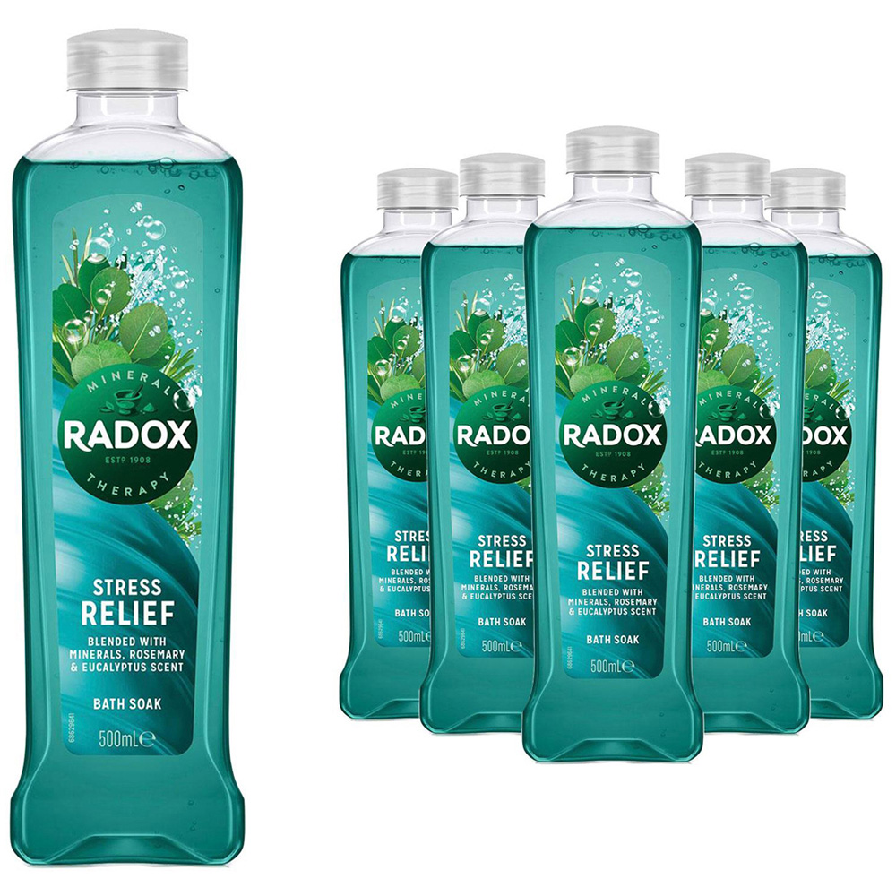 Radox 100% Nature Inspired Fragrance Stress Relief Bath Soak 500ml 6 Pack Image 1