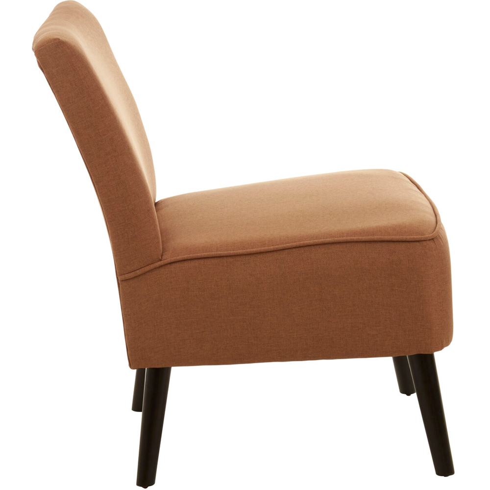 Premier Housewares Stockholm Terracotta Fabric Accent Chair Image 5