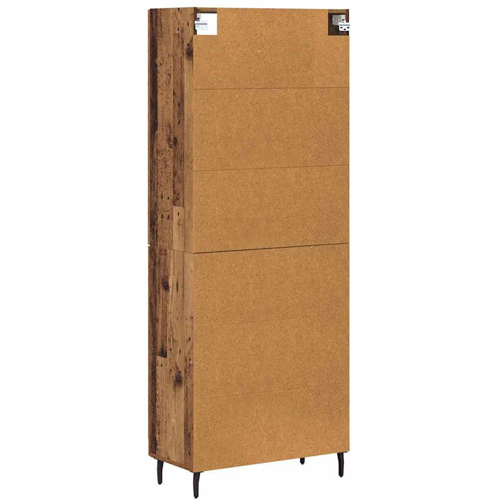 vidaXL 2 Glass Door Old Wood Modern Highboard Image 8