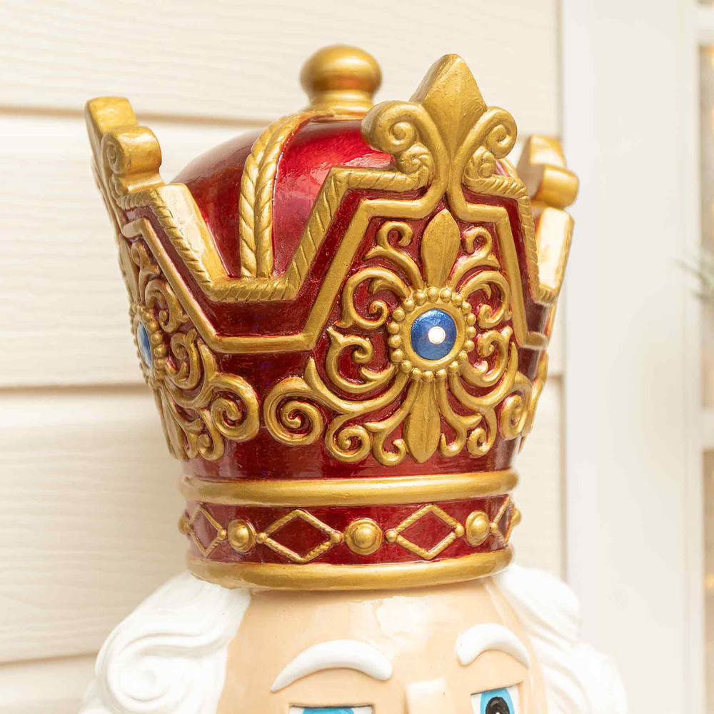 The Christmas Centre Red and Gold LED Lights Traditional Nutcracker King 5.5ft Image 6