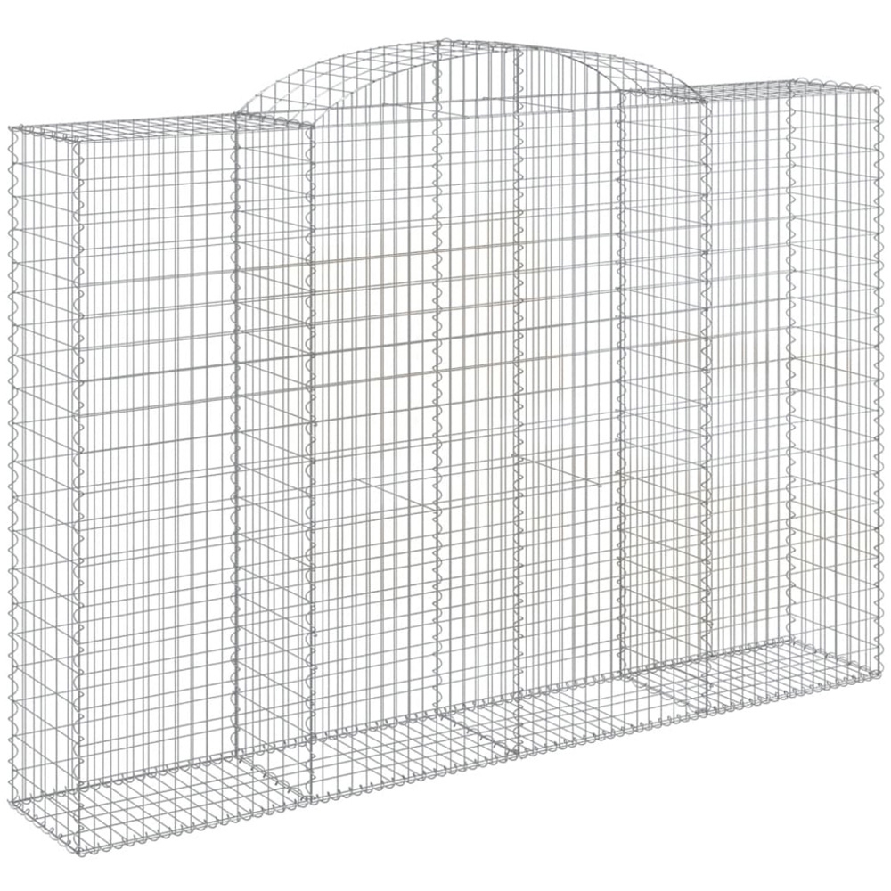 vidaXL Silver Galvanised Iron Gabion Basket 300 x 50 x 200/220cm 5 Pack Image 1