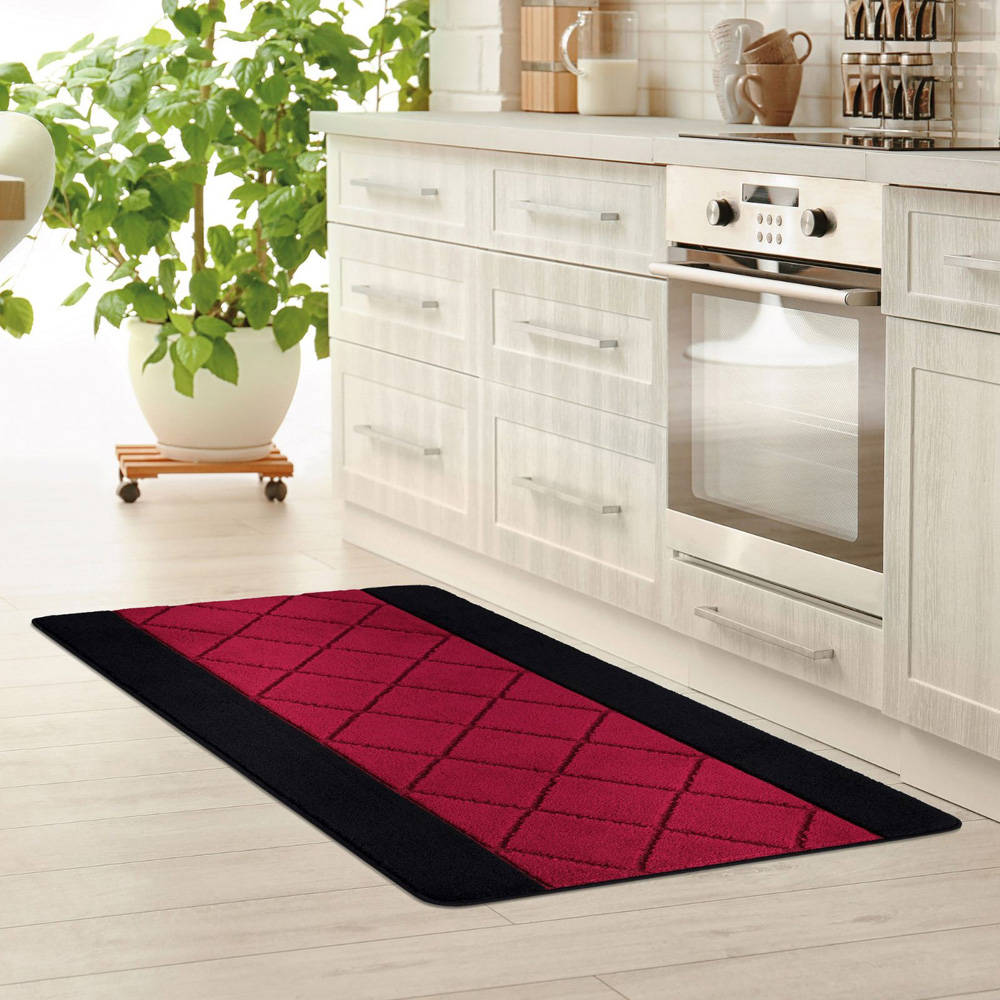 Smart Living Carmela Black and Red Gel Back Non-Slip Door Mat 40 x 60cm Image 4