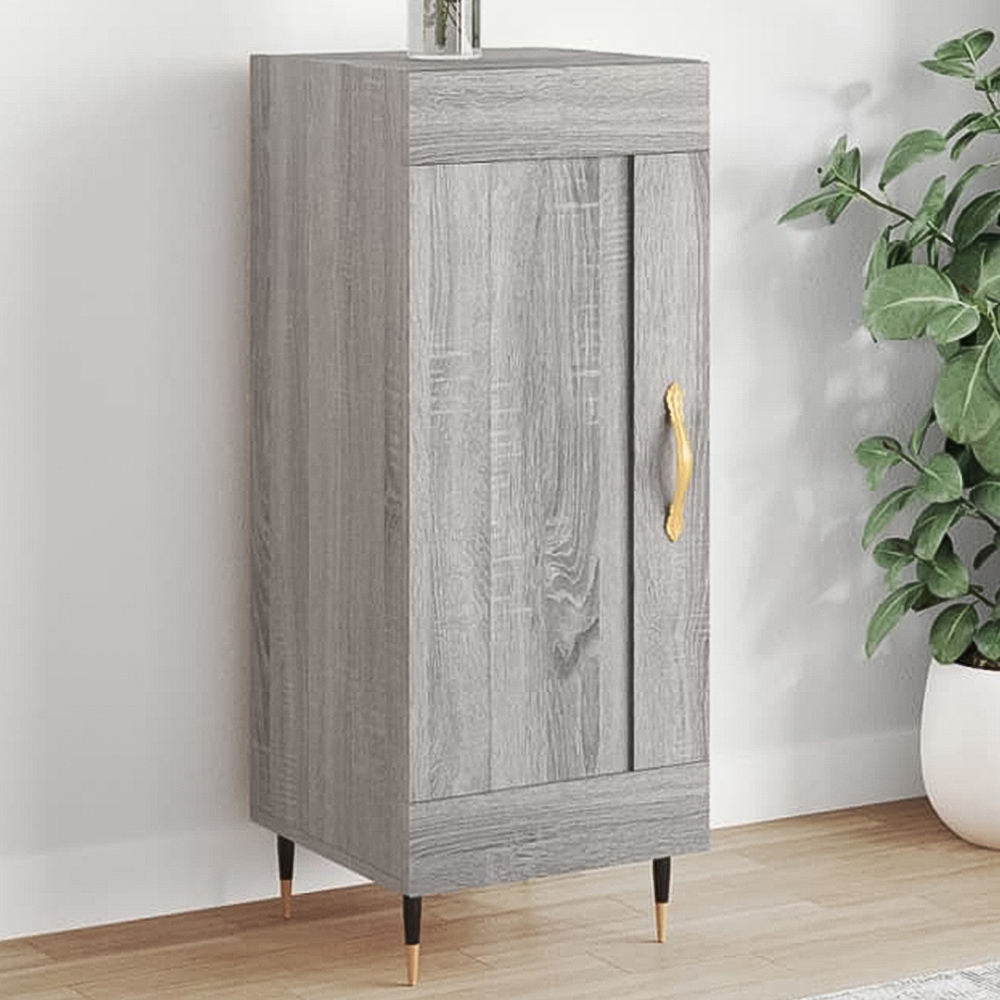 vidaXL Single Door Grey Sonoma Sideboard Image 1