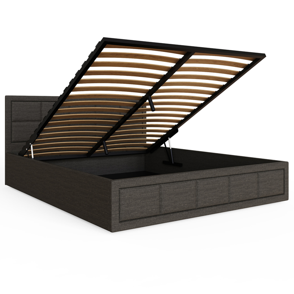 GFW Jamie King Size Grey End Lift Ottoman Bed with Memory Pocket Spring Mattress Image 7