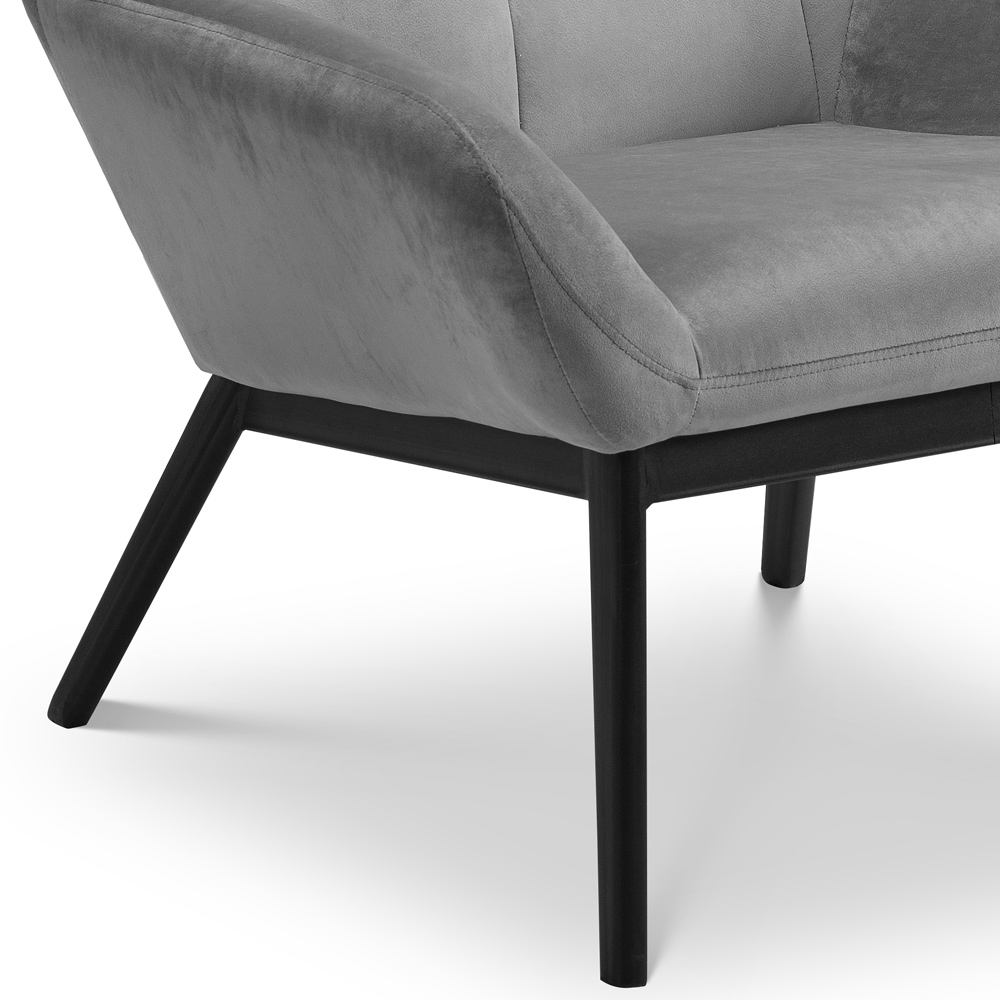 Julian Bowen Lucerne Grey Velvet Chair Image 6