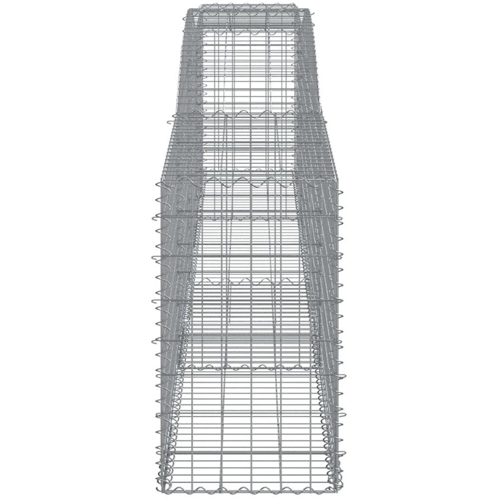 vidaXL Silver Galvanised Iron Arched Gabion Basket 400 x 50 x 80/100cm 25 Pack Image 3