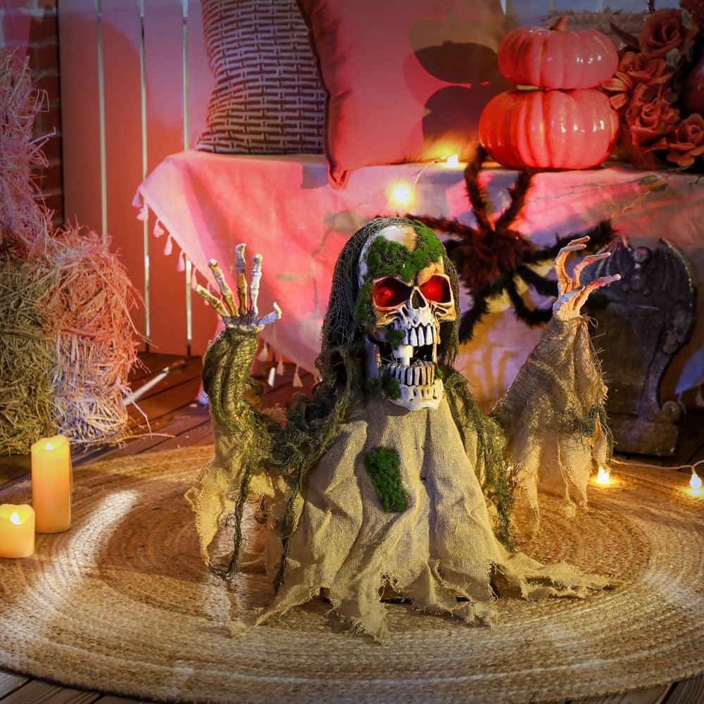 Outsunny Voice Activated Animatronics Skeleton Halloween Decoration Image 4