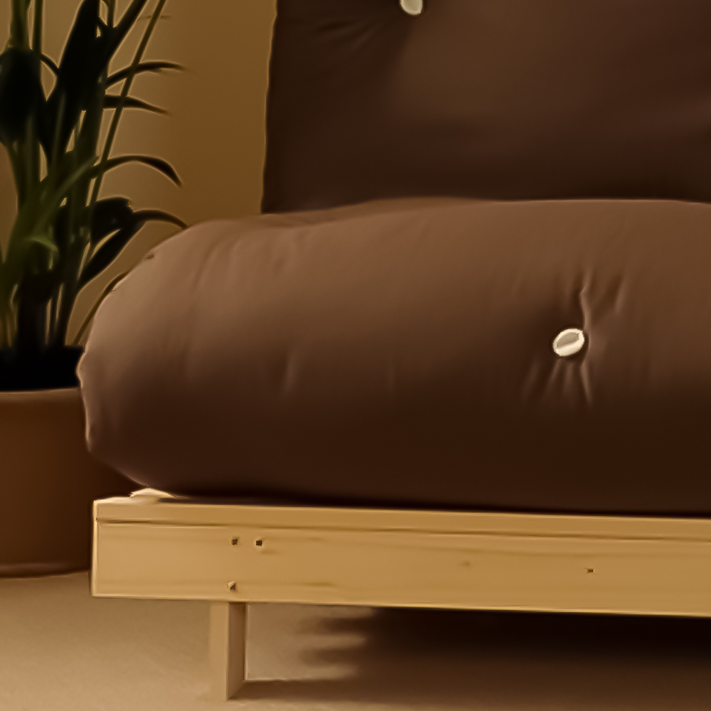 Brooklyn Double Sleeper Chocolate Cream Futon Base and Mattress Image 2